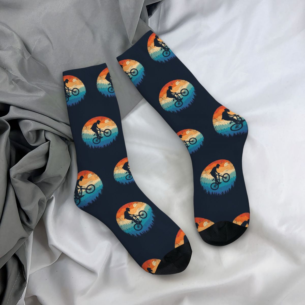 Funny Crazy Sock for Men Mount - Mountain Biking Socks review and price