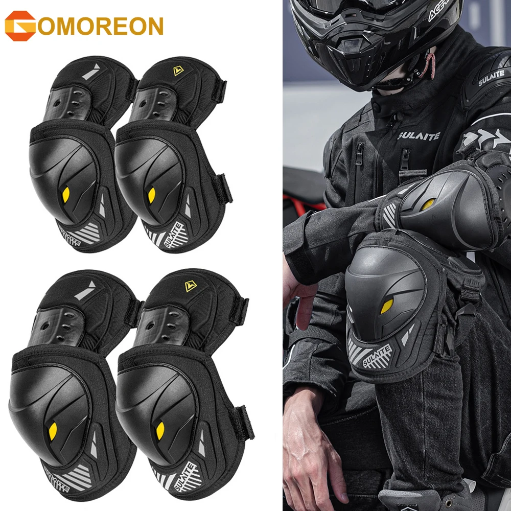 GOMOREON 1Pair Motorcycle Elec - Mountain Biking Elbow Pads review and price