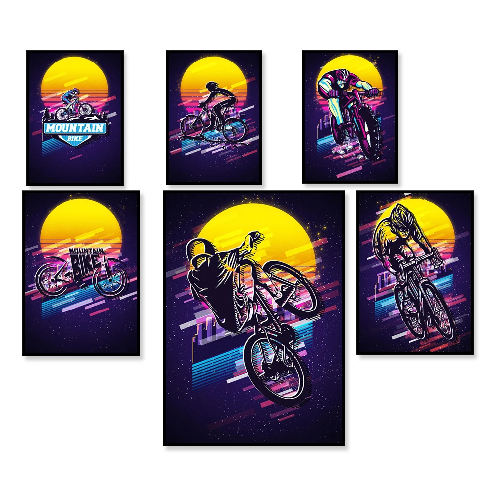 Retro Mountain Bike Poster/ Il - Mountain Biking York review and price