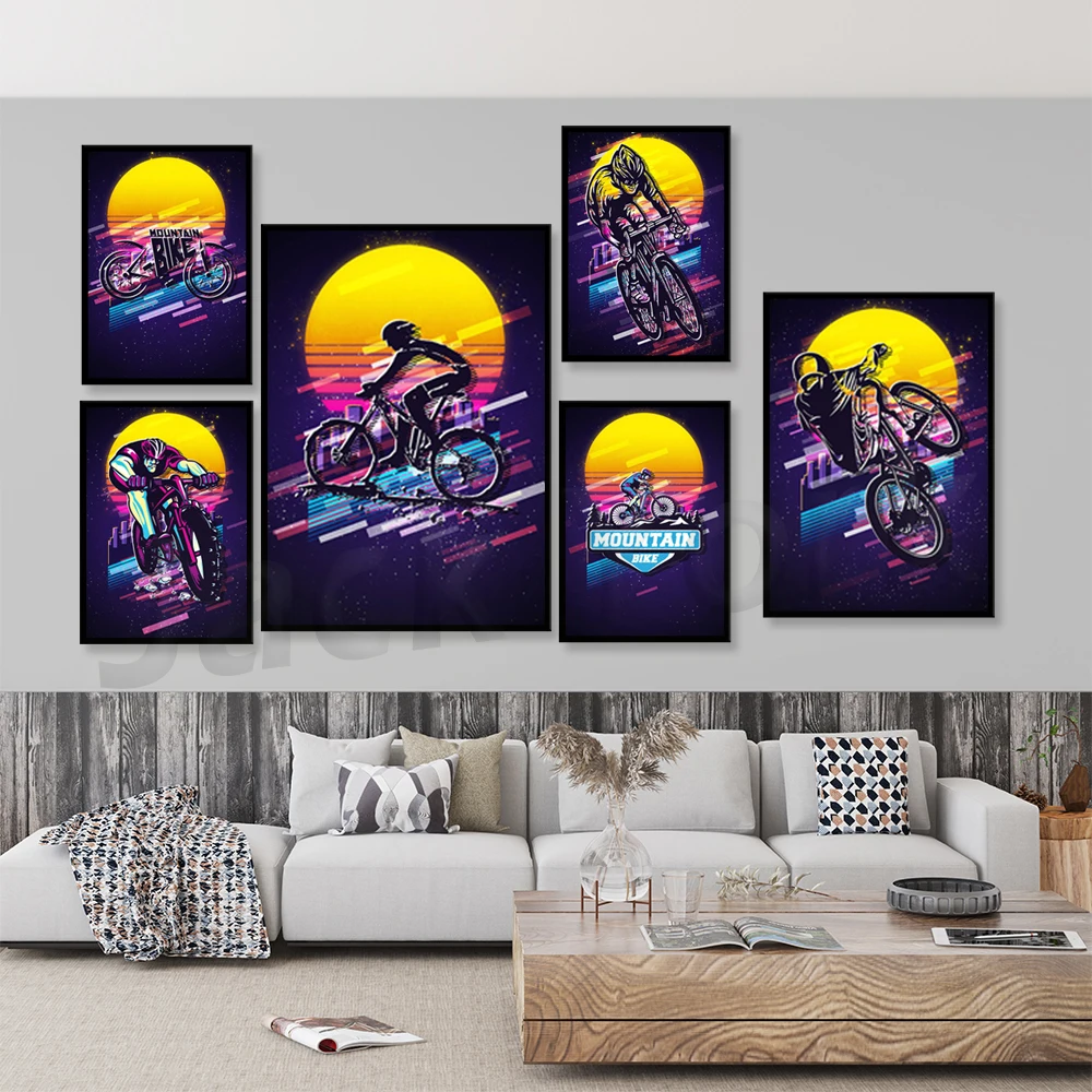 Retro Mountain Bike Poster/ Il - Mountain Biking York review and price