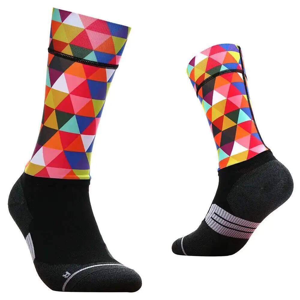 Vibrant Geometric Cycling Sock - Mountain Biking Socks review and price