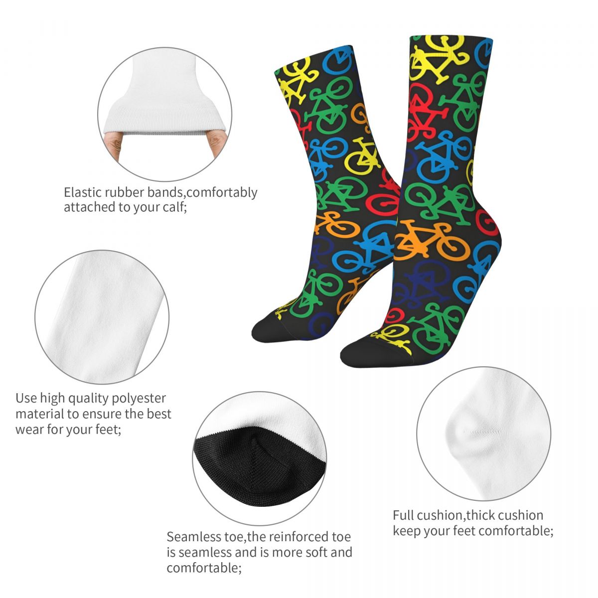 Rainbow Multiple Bikes Crazy M - Mountain Biking Socks review and price
